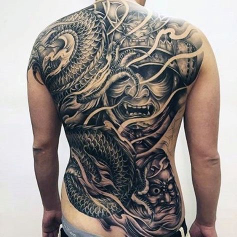 dragon samurai tattoo