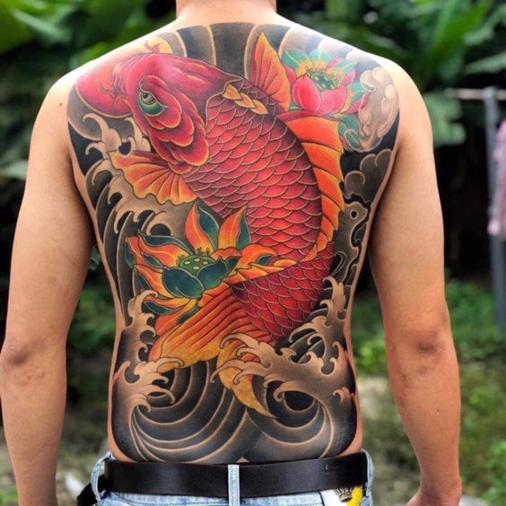Koi Tattoo Full Back