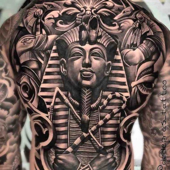 pharaon tattoo full back