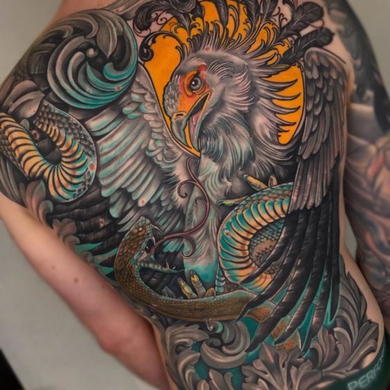 phoenix snake tattoo