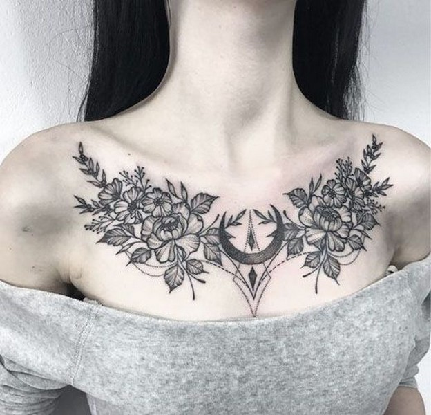 beautiful chest tattoo