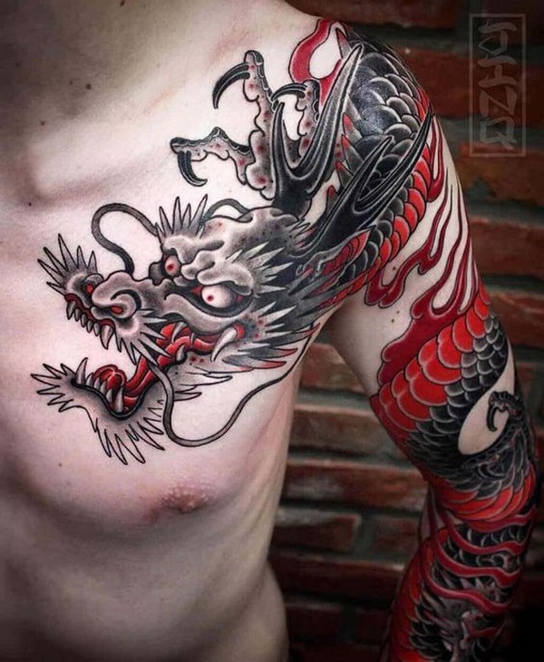 beautiful tattoo dragon