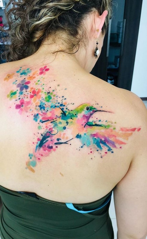 bird tattoo back