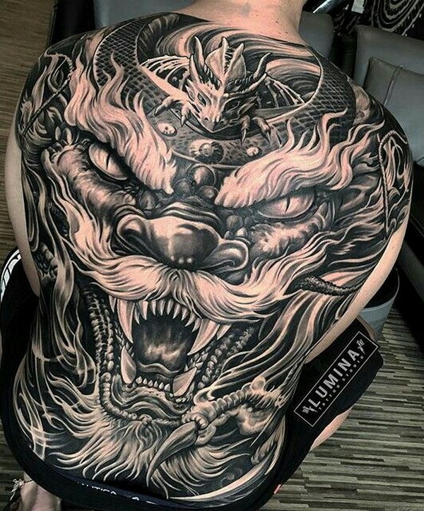 black dragon fullback tattoo