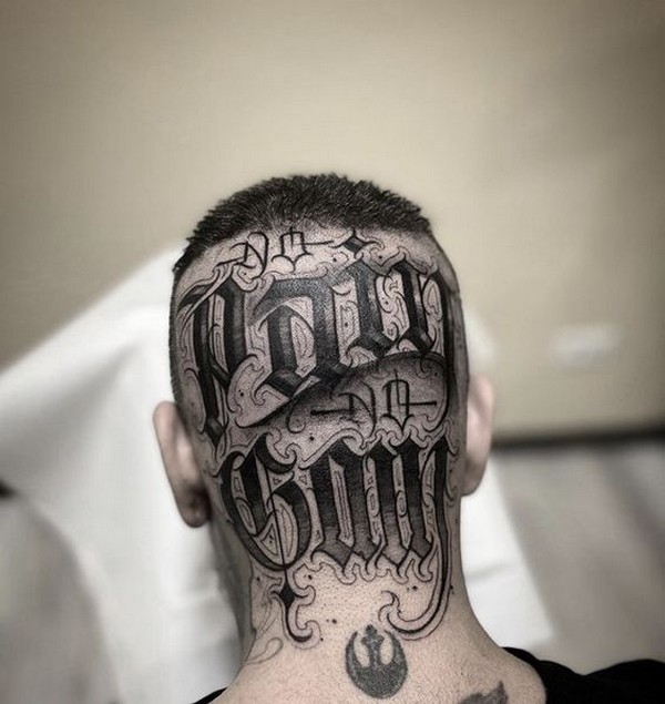 black word tattoo