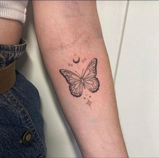 butterfly tattoo hand