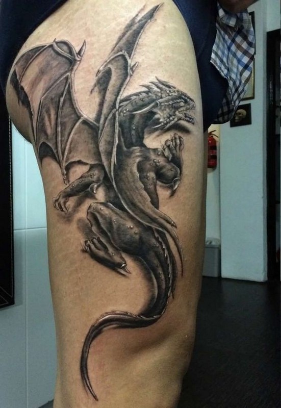 dragon 3d tattoo
