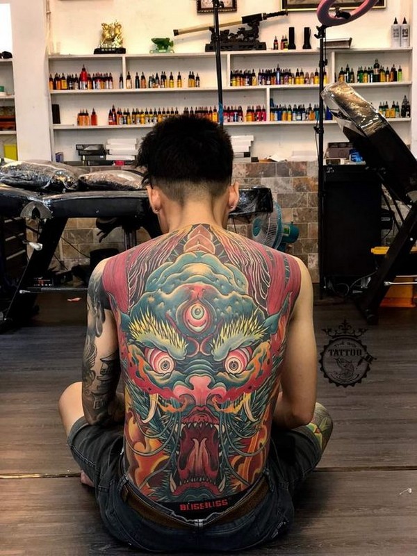 dragon color tattoo