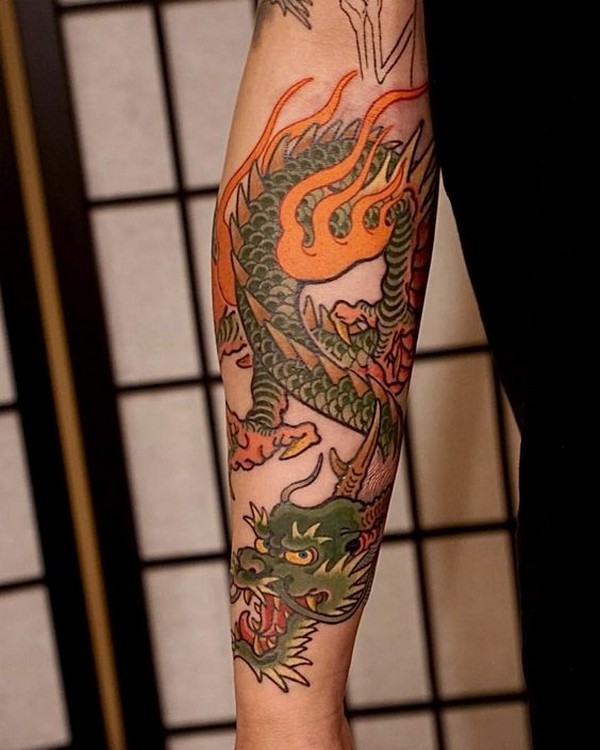 dragon mini tattoo