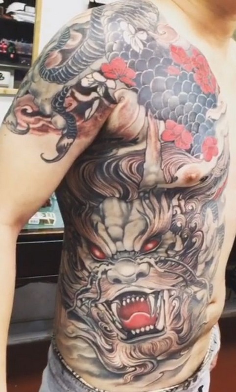 dragon tattoo belly