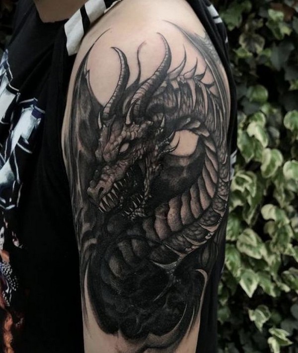 dragon tattoo black hand