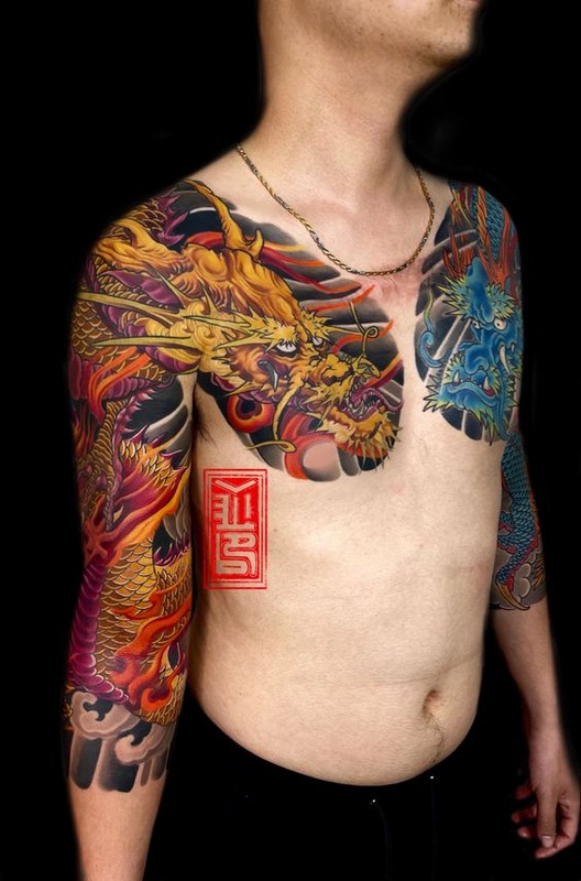 dragon tattoo hand