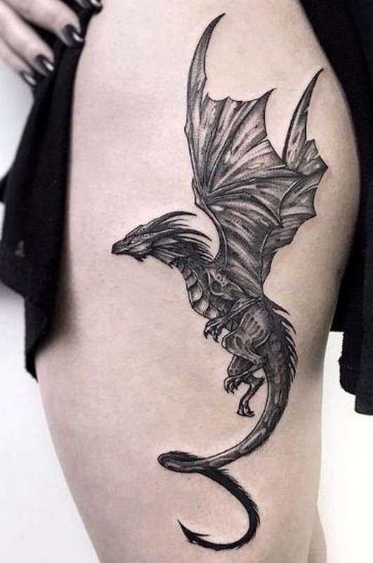 21 Drop Dead Gorgeous Dragon Tattoos for Women with a BA Side