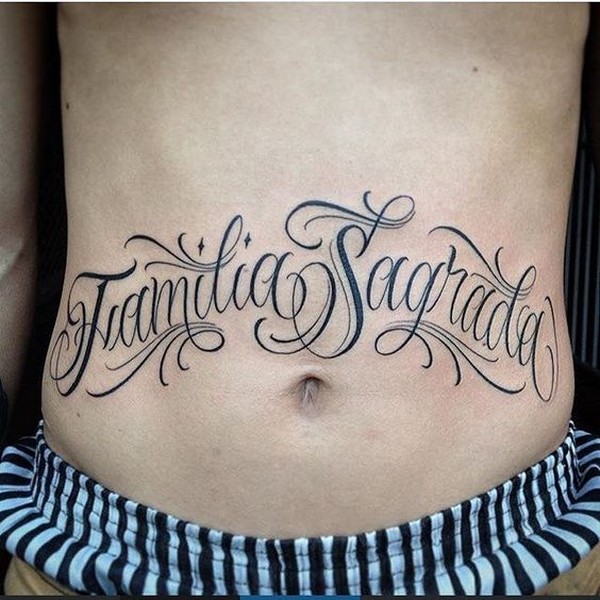 family tattoo belly