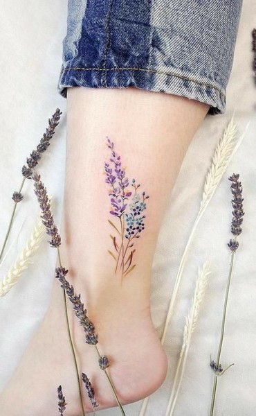 flower color tattoo