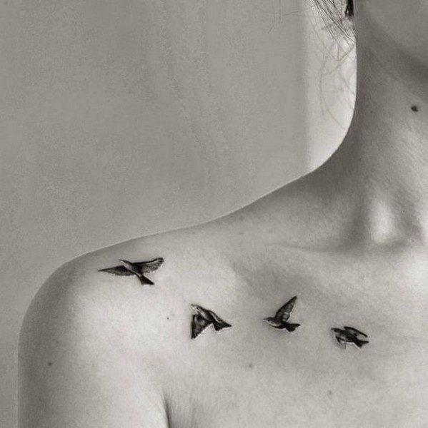 four bird tattoo