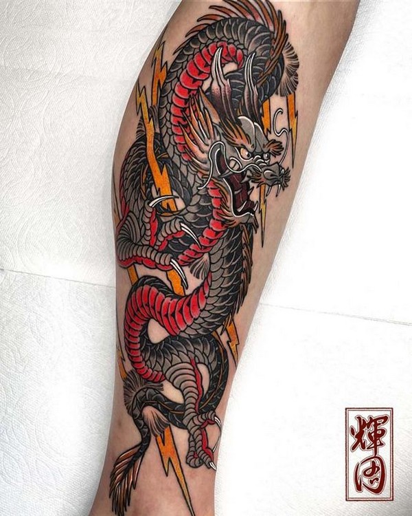 lightning dragon tattoo