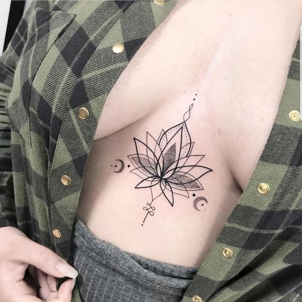 lotus tattoo chest