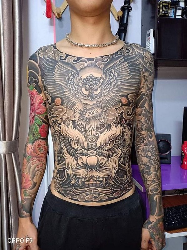 owl dragon tattoo
