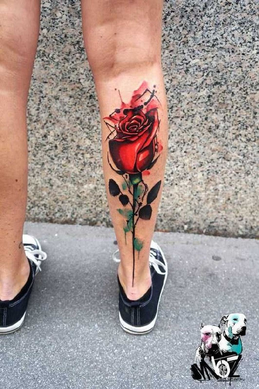 rose beautiful tattoo color