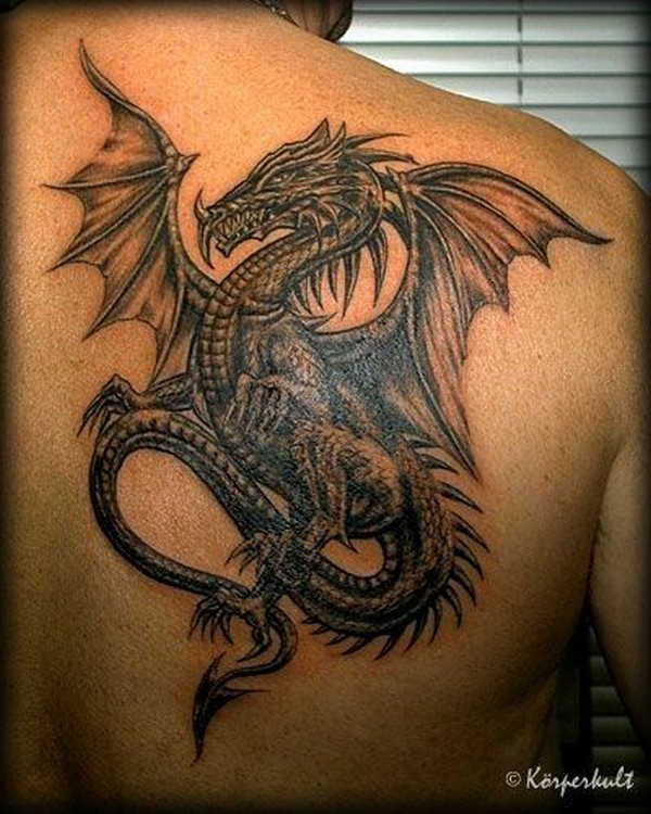 shoulder tattoo dragon