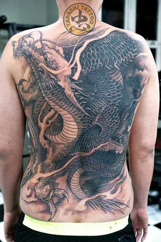 tattoo dragon full back