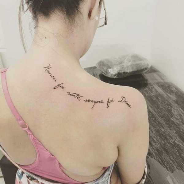 tattoo word shoulder