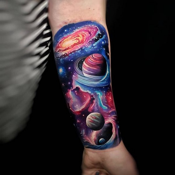 universe tattoo color