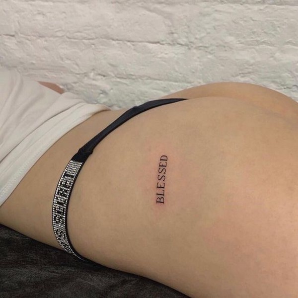 word butt tattoo
