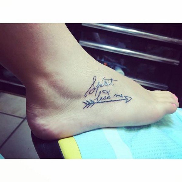 word tattoo foot